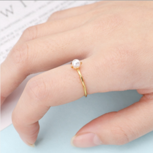 Mini Freshwater Pearl 18K Gold Filled Rings AAA Quality Pearls